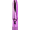 Лиловый глянцевый пластиковый вибратор - 14 см. купить в секс шопе