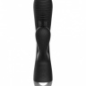 Чёрный вибратор E-Stimulation Rabbit Vibrator с электростимуляцией - 19 см. купить в секс шопе