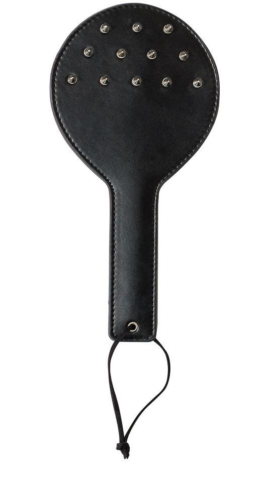 Черная шлепалка Barb с шипами - 30 см. купить в секс шопе