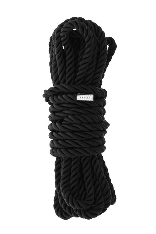 Черная веревка для шибари DELUXE BONDAGE ROPE - 5 м. купить в секс шопе