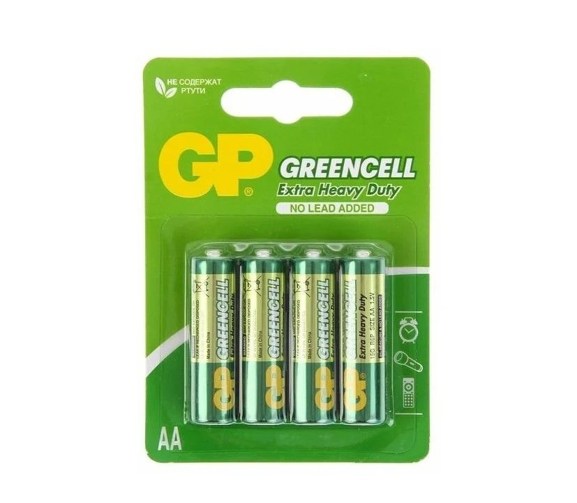 Батарейки солевые GP GreenCell AA/R6G - 4 шт. купить в секс шопе