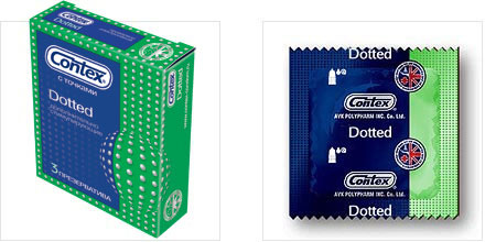 Презервативы с точками CONTEX №3 Dotted, 3 шт. купить в секс шопе