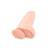 Телесный фаллоимитатор на присоске Pink Vibe - 22 см. купить в секс шопе