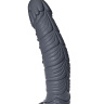 Серый фаллоимитатор  Рыцарь  - 35 см. купить в секс шопе