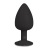 Черная анальная пробка с кристаллом Diamond Plug Large - 10 см. купить в секс шопе