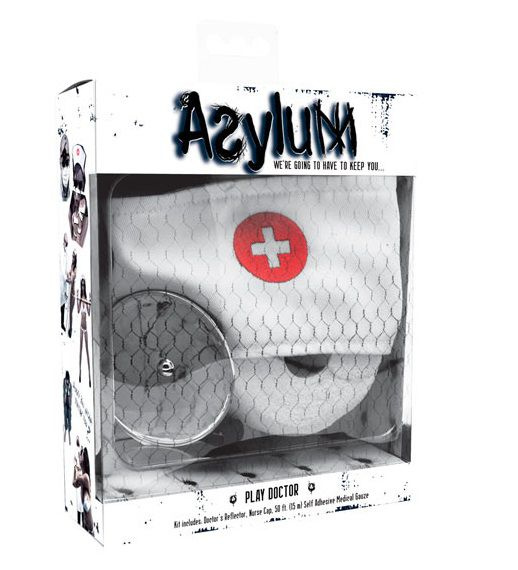 Набор доктора Asylum: шапочка, отражатель и эластичная фиксация купить в секс шопе