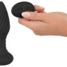 Черная анальная вибровтулка Remote Controlled Butt Plug - 15,1 см. купить в секс шопе