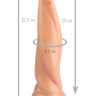 Телесный витой конический анальный фаллоимитатор - 22,5 см.  купить в секс шопе