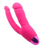 Розовый двойной вибратор INDULGENCE Rechargeable Insatiable Desire - 21 см. купить в секс шопе