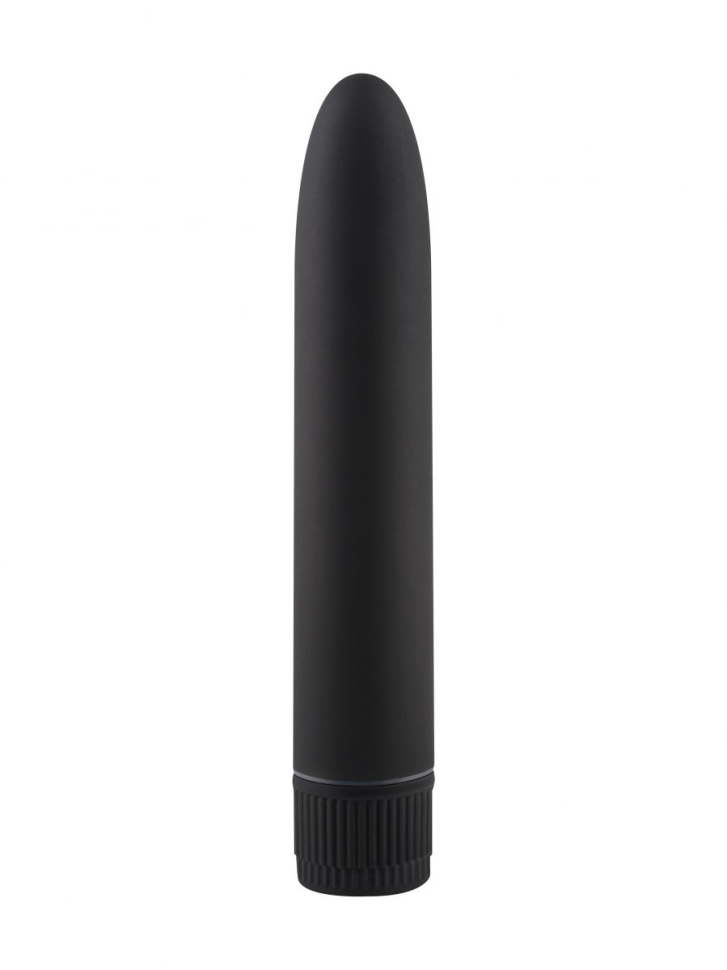 Черный матовый пластиковый вибратор - 14 см. купить в секс шопе