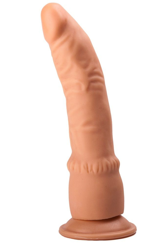 Гелевый реалистик без вибрации на присоске - 19,3 см. купить в секс шопе
