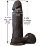 Темнокожий фаллоимитатор из UR3 - 20,57 см. купить в секс шопе