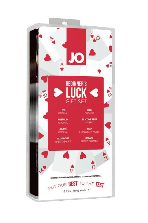 Подарочный набор смазок Beginner’s Luck Kit – 8 саше по 3 мл. купить в секс шопе
