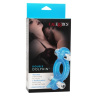 Голубое эрекционное кольцо с 2 виброэлементами Double Dolphin купить в секс шопе