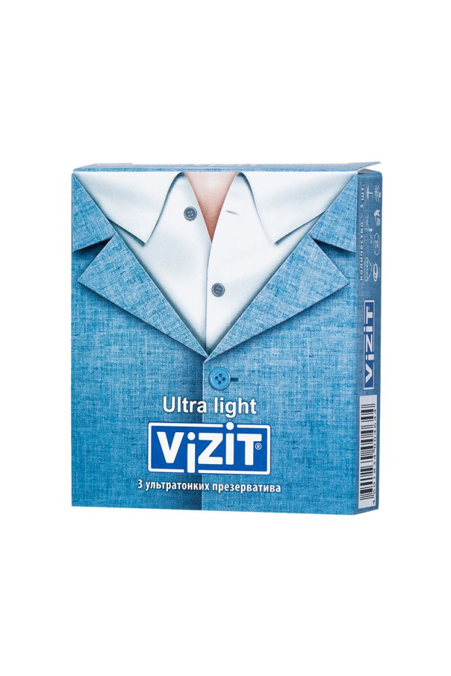 Ультратонкие презервативы VIZIT Ultra light - 3 шт. купить в секс шопе
