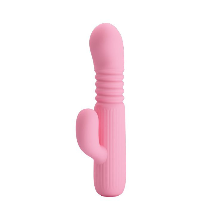 Нежно-розовый фрикционный вибратор Leopold - 15,5 см. купить в секс шопе