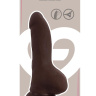 Коричневый фаллоимитатор BENDABLE DILDO на присоске - 18 см. купить в секс шопе