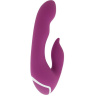 Фиолетовый вибратор с клиторальным отростком NAGHI NO.9 - 19 см. купить в секс шопе