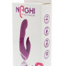 Фиолетовый вибратор с клиторальным отростком NAGHI NO.9 - 19 см. купить в секс шопе