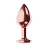 Пробка цвета розового золота с прозрачным кристаллом Diamond Moonstone Shine L - 8,3 см. купить в секс шопе