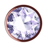 Пробка цвета розового золота с прозрачным кристаллом Diamond Moonstone Shine L - 8,3 см. купить в секс шопе