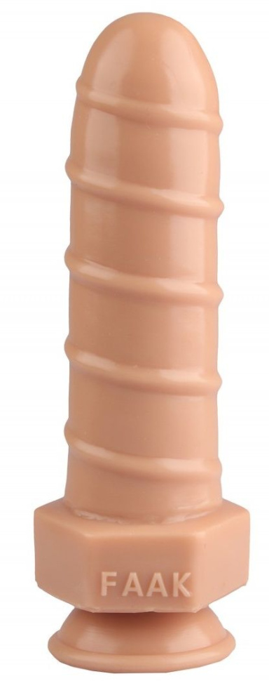 Телесная анальная втулка-болт - 20,5 см. купить в секс шопе