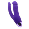 Фиолетовый двойной вибратор INDULGENCE Rechargeable Insatiable Desire - 21 см. купить в секс шопе