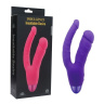 Фиолетовый двойной вибратор INDULGENCE Rechargeable Insatiable Desire - 21 см. купить в секс шопе