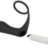 Черное эрекционное кольцо с анальной вибропробкой Vibrating Ring   Plug купить в секс шопе