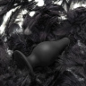 Черная анальная втулка Spade M - 10 см. купить в секс шопе