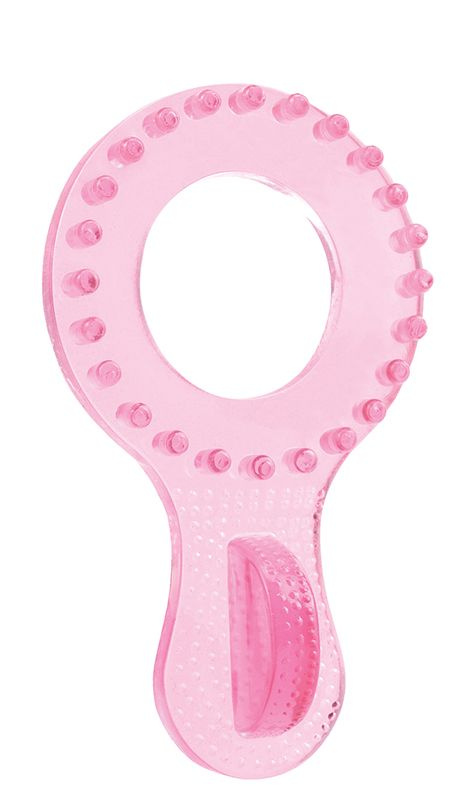 Розовое эрекционное кольцо SYNERGY CLIT BUMPER LOVE RING PINK купить в секс шопе