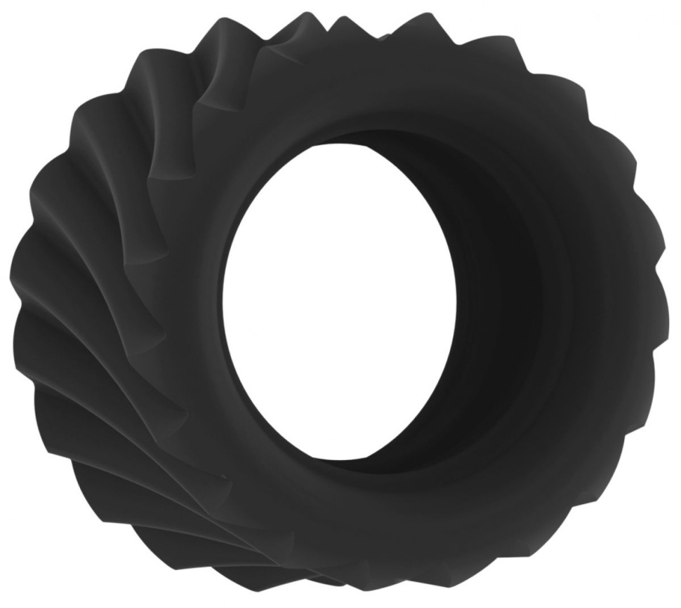 Черное эрекционное кольцо SONO №40 купить в секс шопе