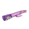 Фиолетовый вибратор-ротатор Amos с клиторальной птичкой - 30 см. купить в секс шопе