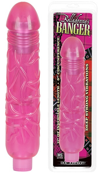 Большой розовый вибратор BELADONNA - 28 см. купить в секс шопе