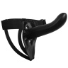Чёрный полый страпон Vixen G-Spot Hollow Strap On Harness - 17,8 см. купить в секс шопе