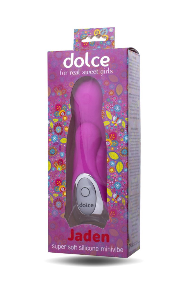 Розовый мини-вибратор Dolce Jaden - 12,5 см. купить в секс шопе