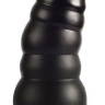 Черная анальная втулка  Большая гусеница  - 25 см. купить в секс шопе