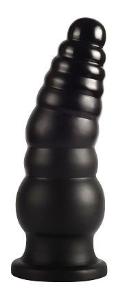 Черная анальная втулка  Большая гусеница  - 25 см. купить в секс шопе