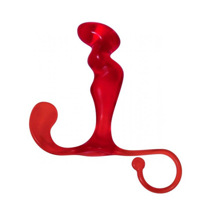 Многофункциональный анальный массажер красного цвета купить в секс шопе