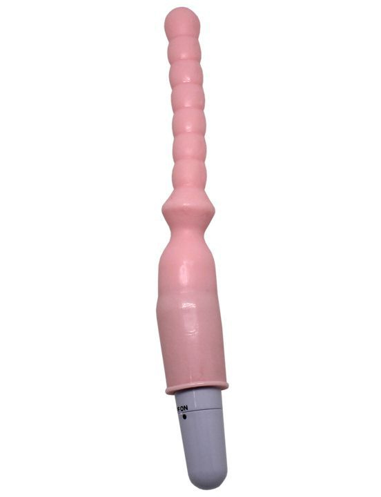 Телесный гелевый анальный вибратор - 25 см. купить в секс шопе