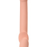 Телесный безремневой страпон Silicone Bendable Strap-On M купить в секс шопе
