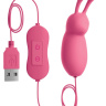 Розовая, работающая от USB вибропуля в форме кролика Cute купить в секс шопе