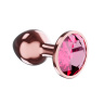 Пробка цвета розового золота с малиновым кристаллом Diamond Ruby Shine L - 8,3 см. купить в секс шопе