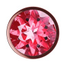 Пробка цвета розового золота с малиновым кристаллом Diamond Ruby Shine L - 8,3 см. купить в секс шопе