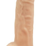 Телесный реалистичный фаллоимитатор на присоске - 22 см. купить в секс шопе