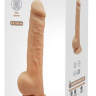 Телесный реалистичный фаллоимитатор на присоске - 22 см. купить в секс шопе