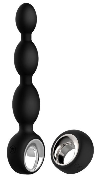 Черный анальный вибромассажер DIONE REMOTE - 16 см. купить в секс шопе