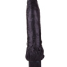 Чёрный вибратор с клиторальными лепестками - 18,5 см. купить в секс шопе