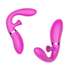 Ярко-розовый вибромассажёр с клиторальным отростком Magic Finger - 29 см. купить в секс шопе