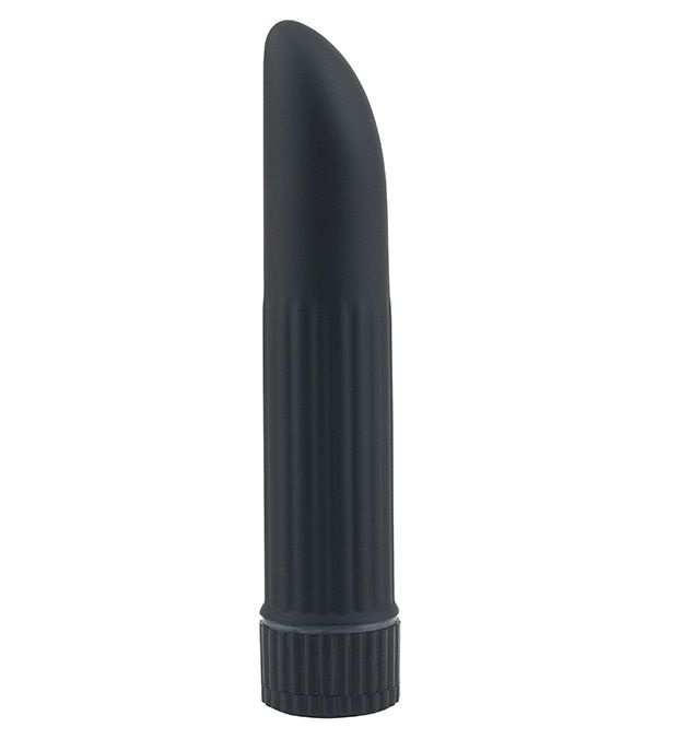 Чёрный классический вибратор AQUA SILK LADYFINGER BLACK - 12 см. купить в секс шопе